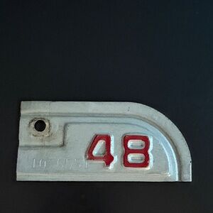 Vintage 1948 California License Plate Tag/ Topper